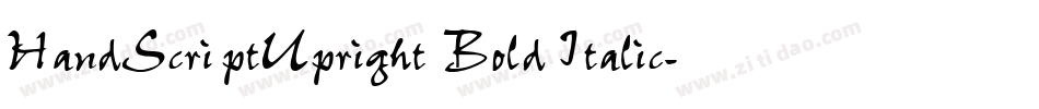 HandScriptUpright Bold Italic字体转换